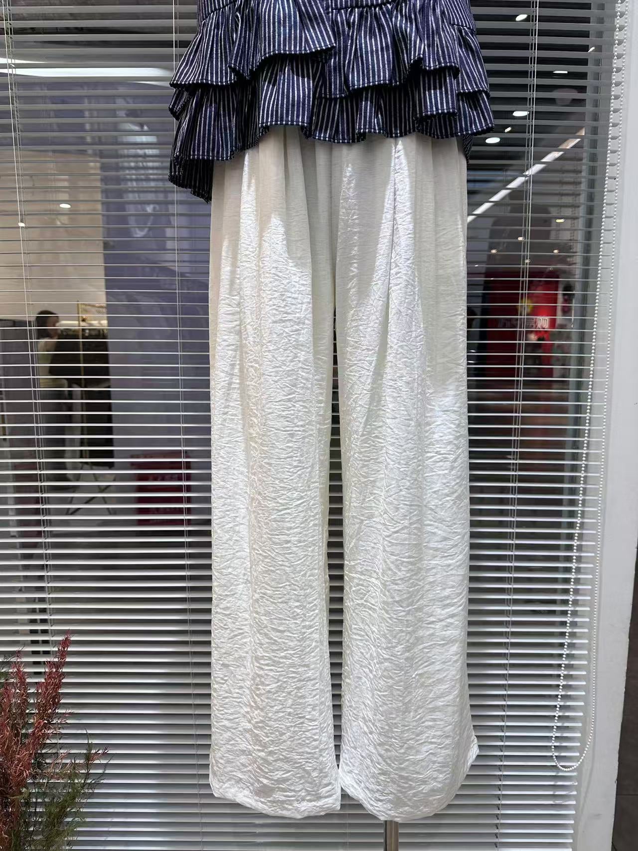 Vintage Striped Top and Linen Long Skirt Set