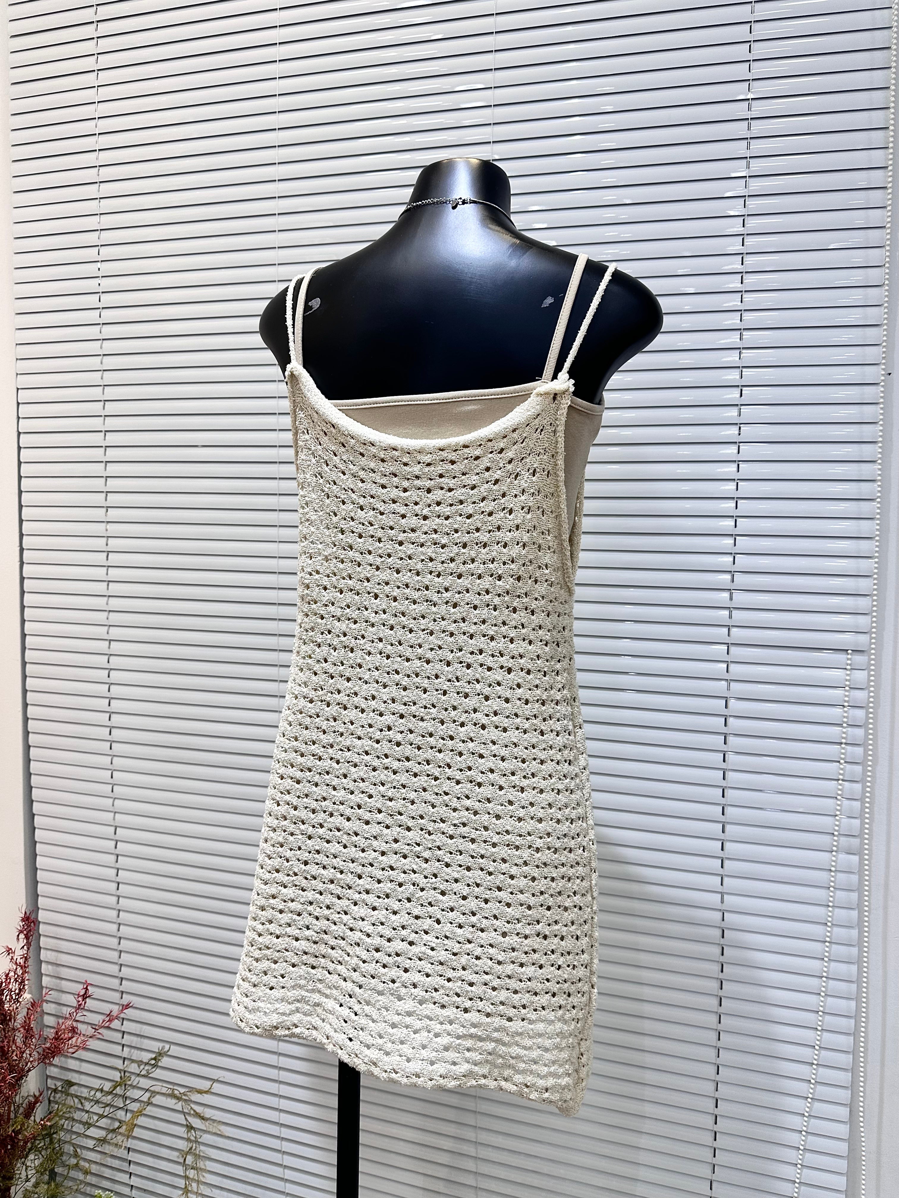 Knit Suspender Skirt Two Piece Set