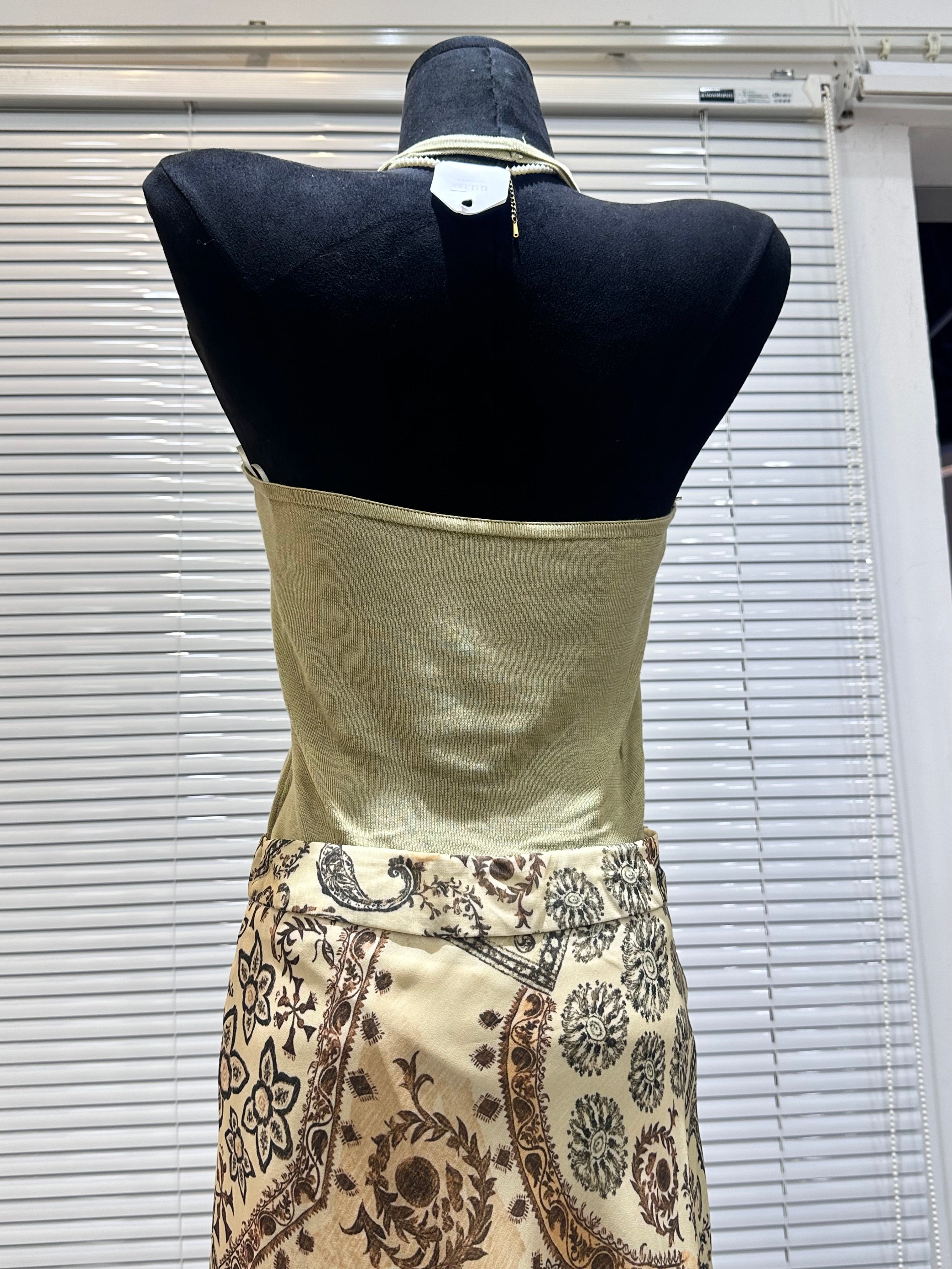Vacation Boho Printed Halter Skirt
