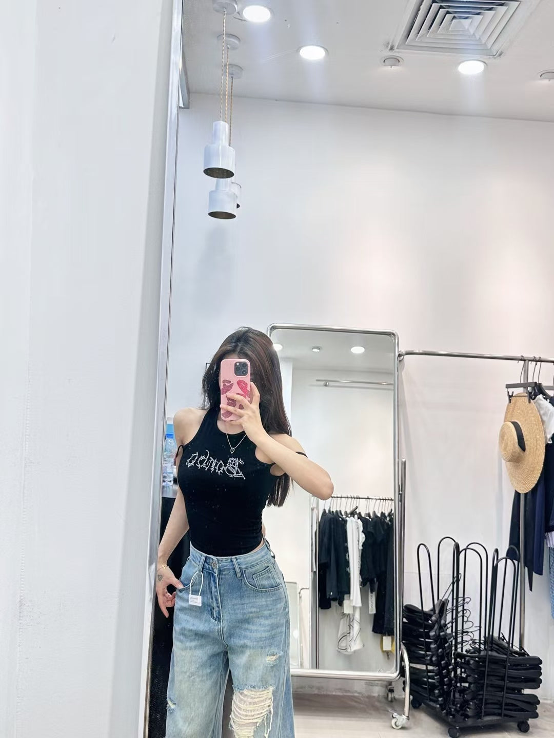 American street ripped jeans