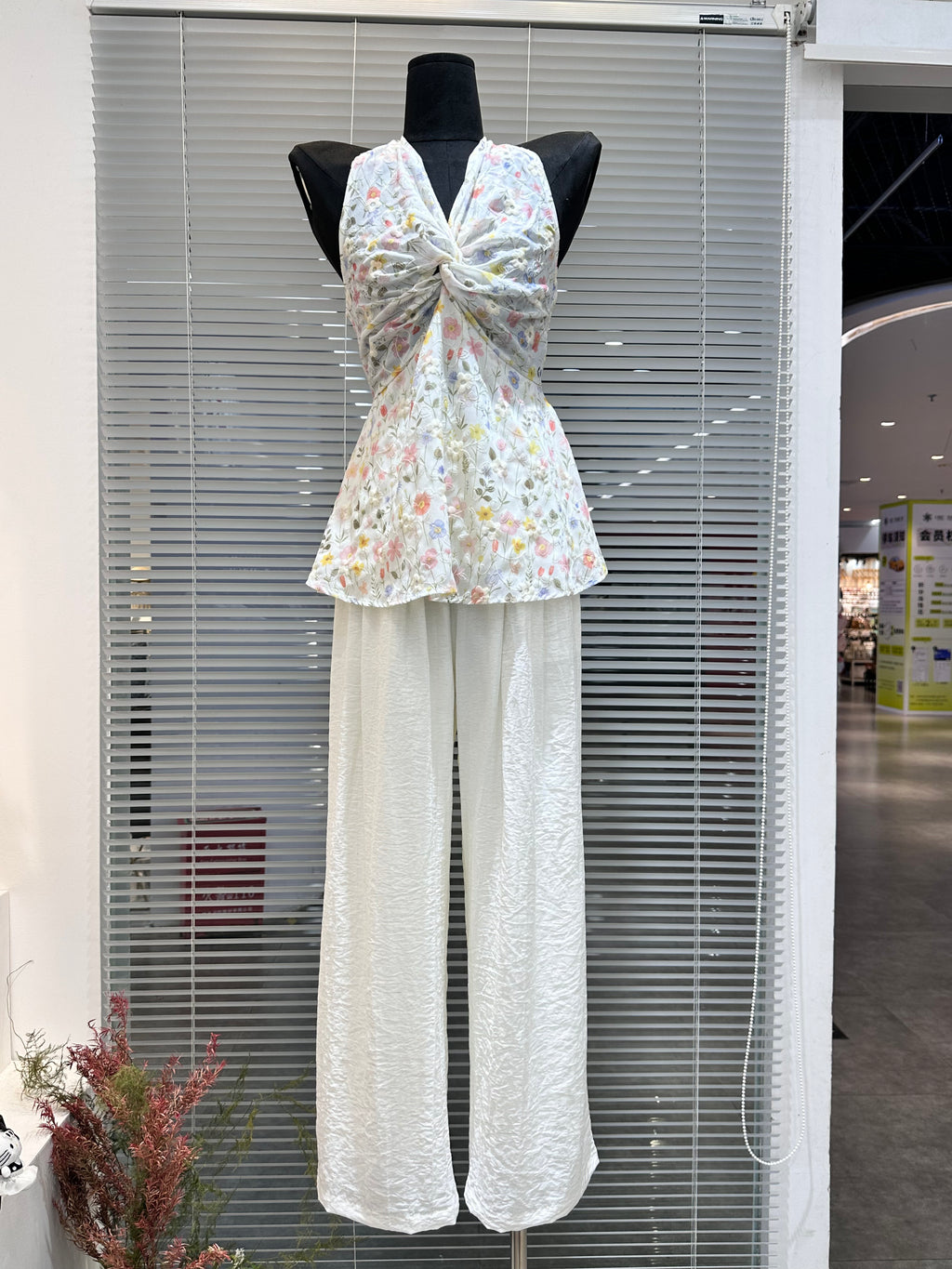 Linen Printed Suit Skirt