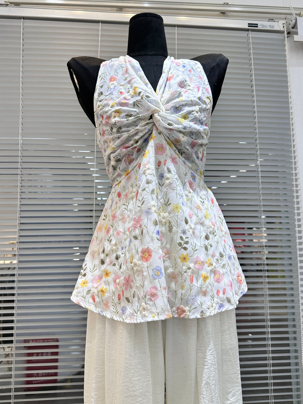 Linen Printed Suit Skirt