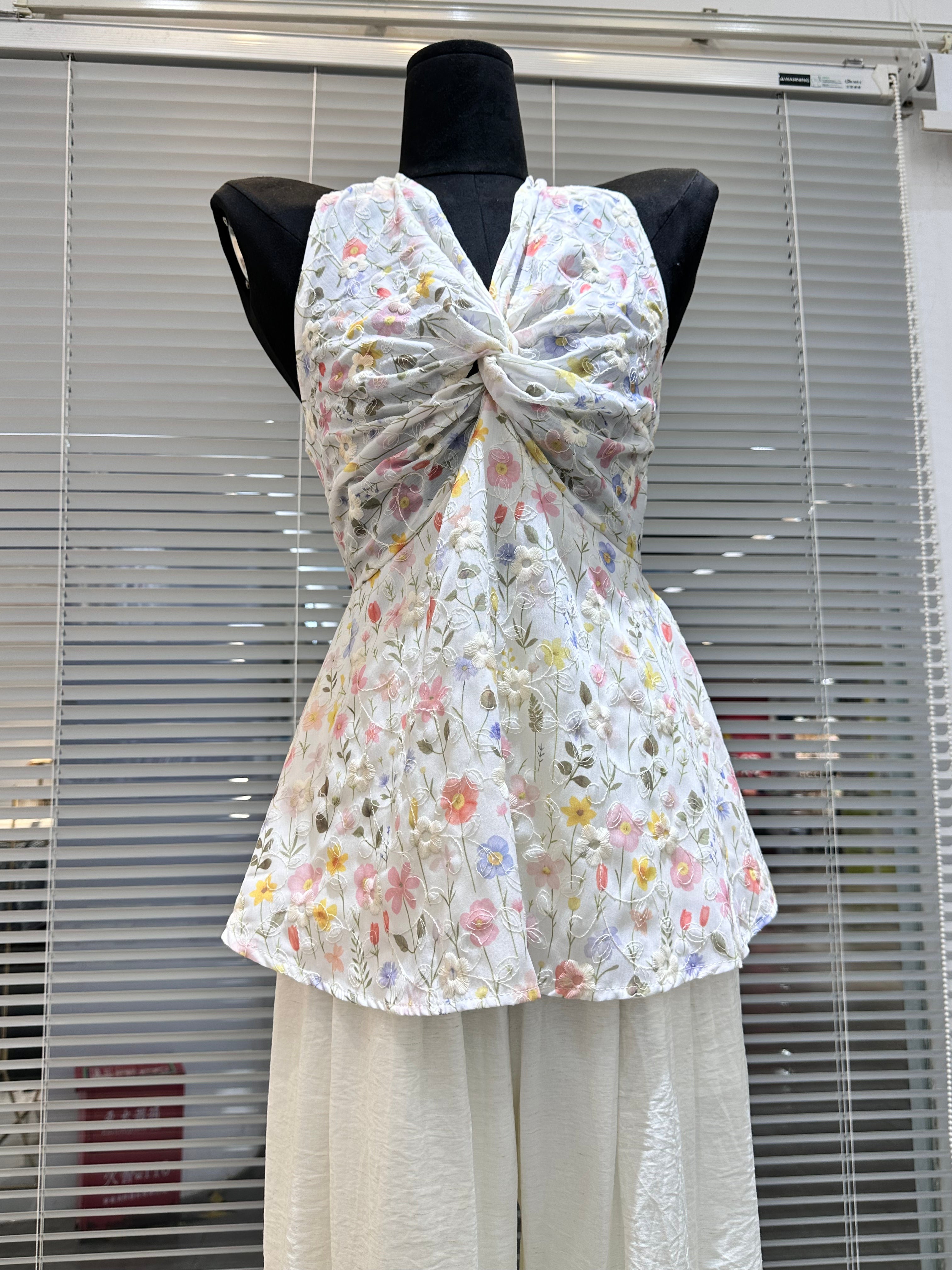 Linen Printed Suit Skirt