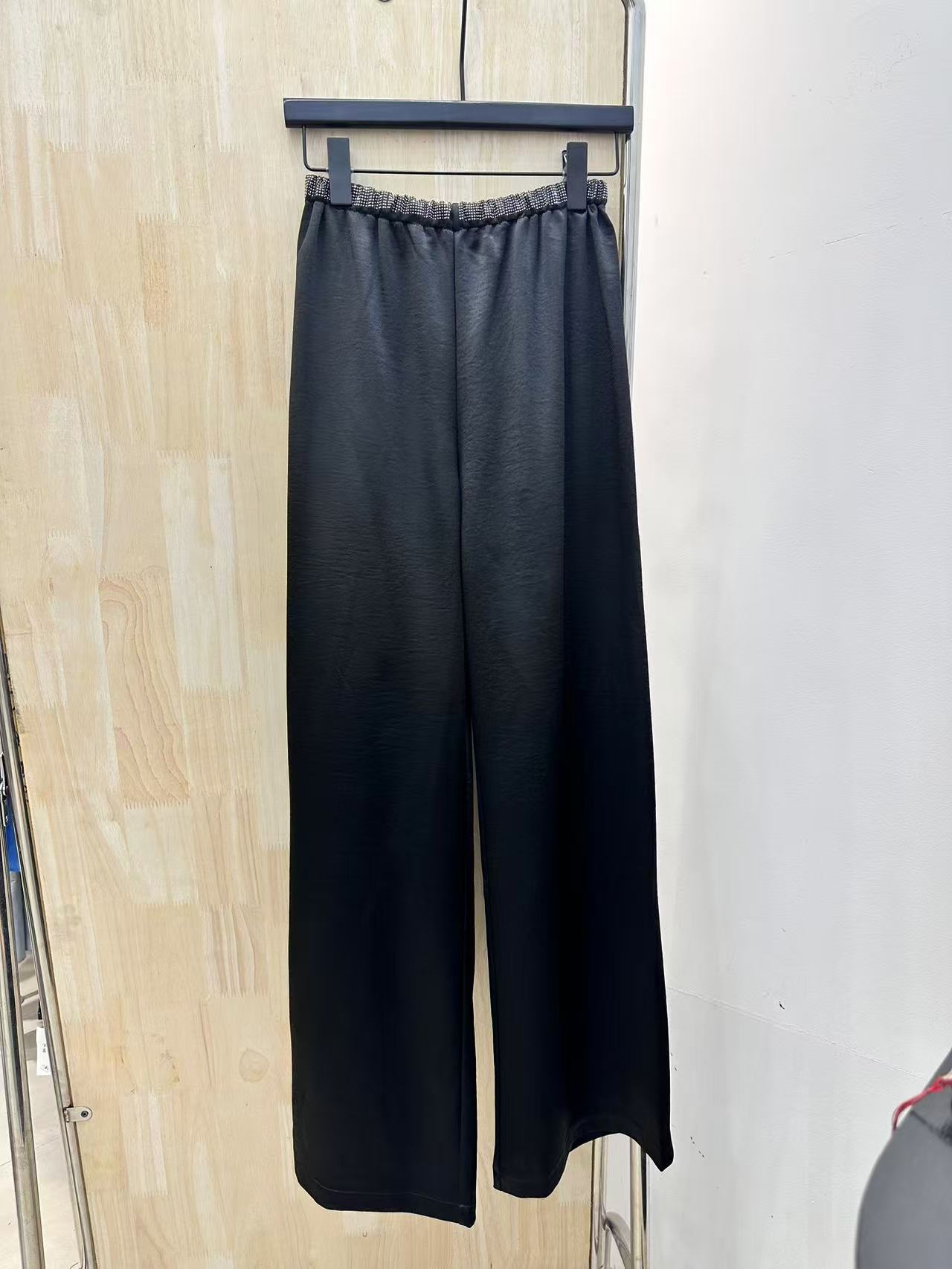 Ice silk wide-leg pants