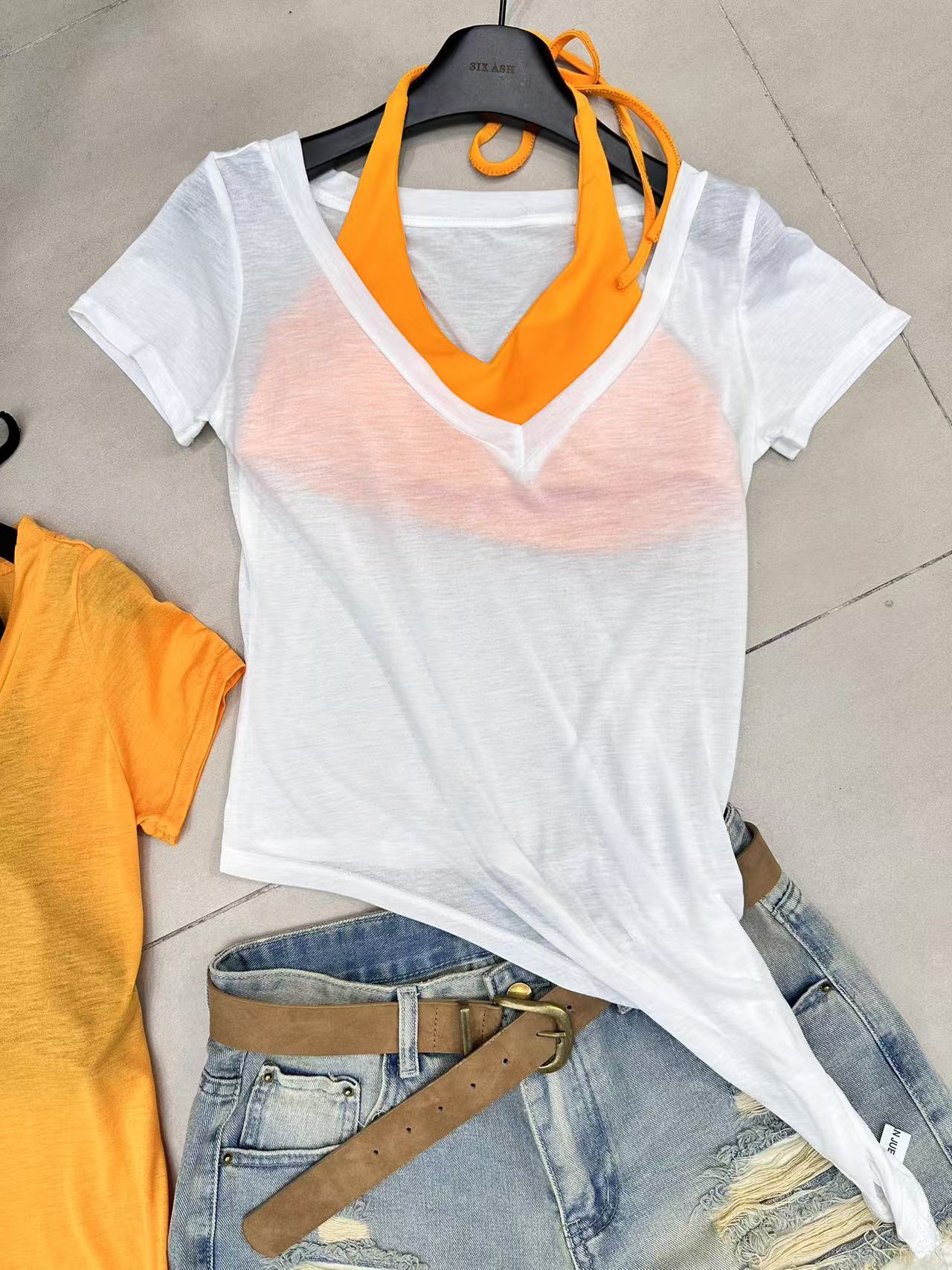 Yoga Tulle Short Sleeve Top