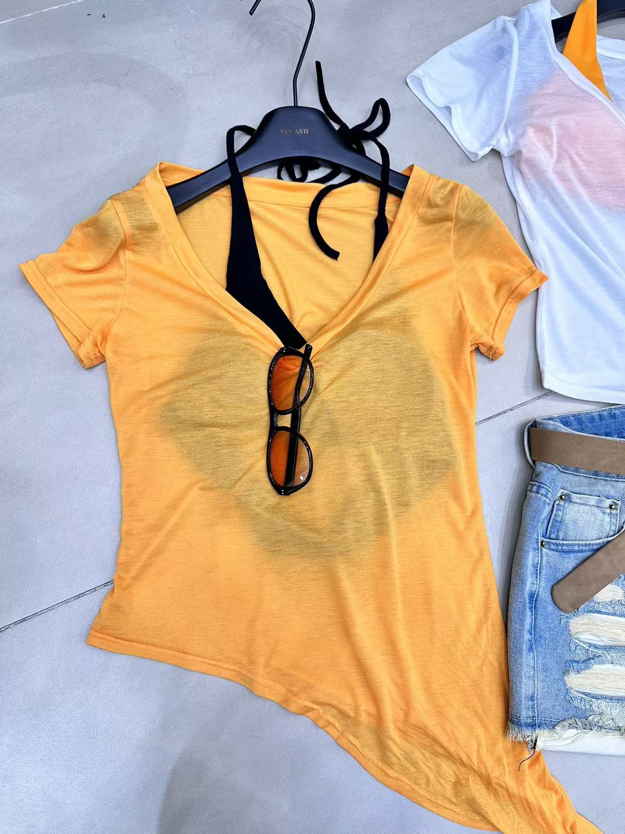 Yoga Tulle Short Sleeve Top